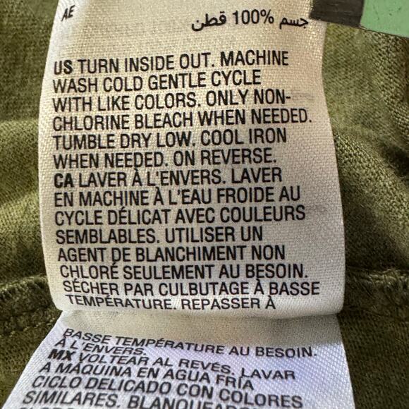 STYLE‎ & CO SCOOP NECK 3/4 SLEEVE COTTON BLOUSE IN GREEN OLIVE NWT SIZE SMALL - Picture 12 of 12